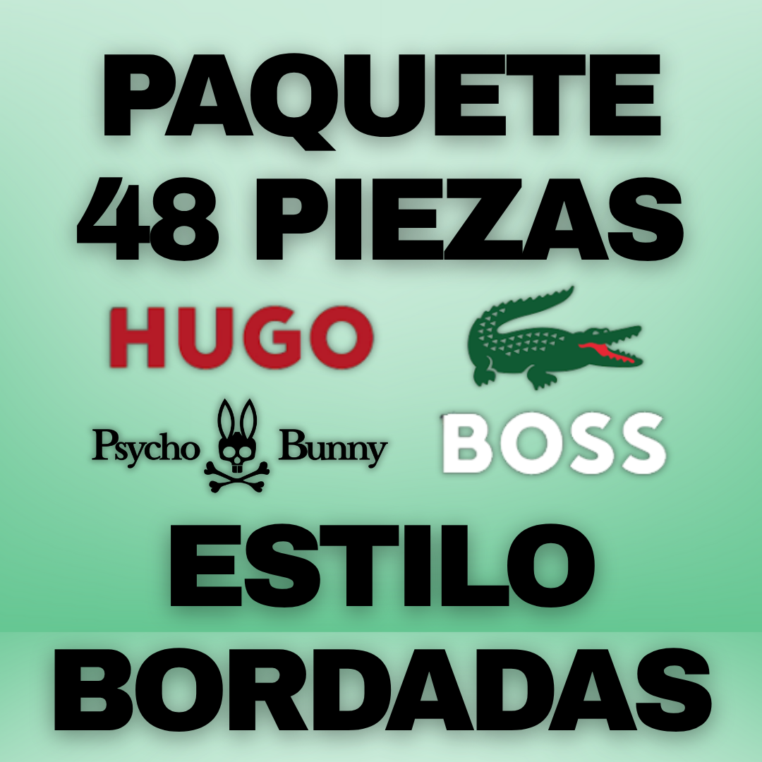 PAQUETE ELITE REVENDEDOR 48 PIEZAS - BORDADAS