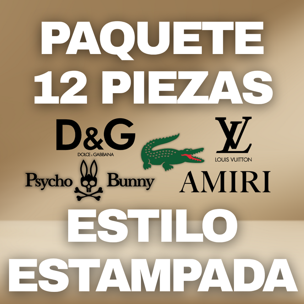 PAQUETE EMPRENDEDOR 12 PIEZAS - ESTAMPADAS